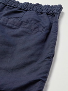Brunello Cucinelli - Straight-Leg Linen and Cotton-Blend Drawstring Shorts - Blue