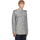 Jil Sander Grey Wool Flannel Shirt