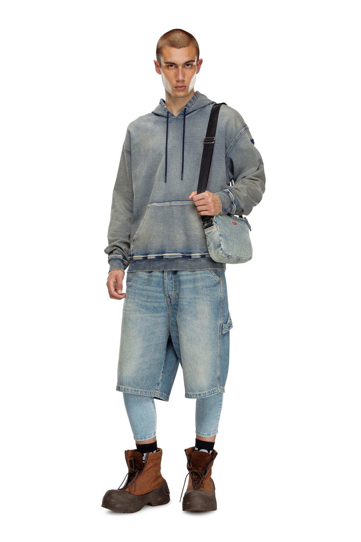 Diesel Rave-Camera bag in solarised denim - Crossbody Bags Mens in Blue ...