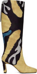 Conner Ives Yellow & Blue Wandler Edition Isa Long Boots