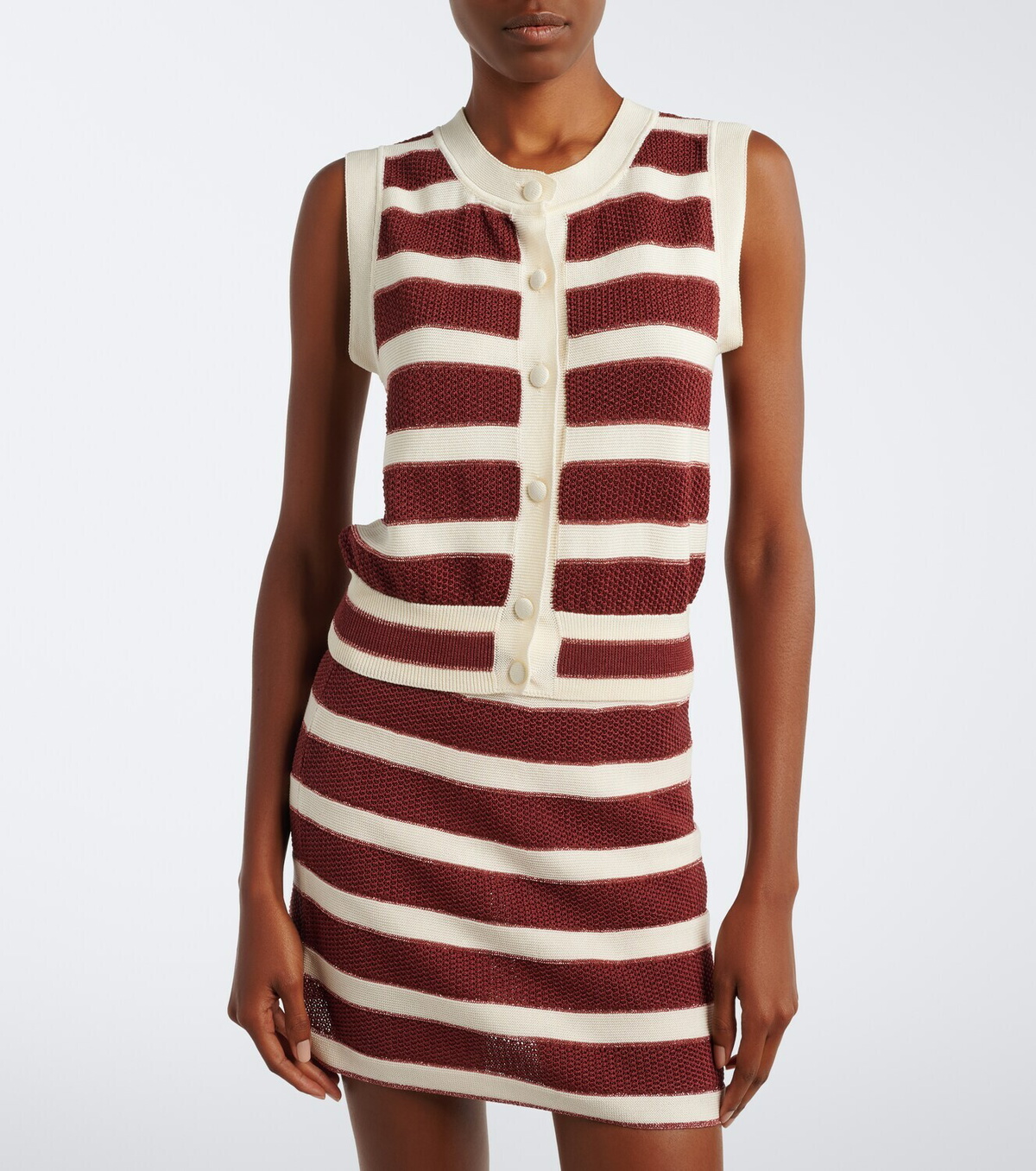 Eres Divergent striped cotton-blend top