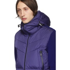 Moncler Grenoble Blue Down Maglia Cardigan Jacket