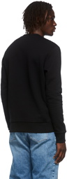 Balmain Black Flocked Logo Sweatshirt