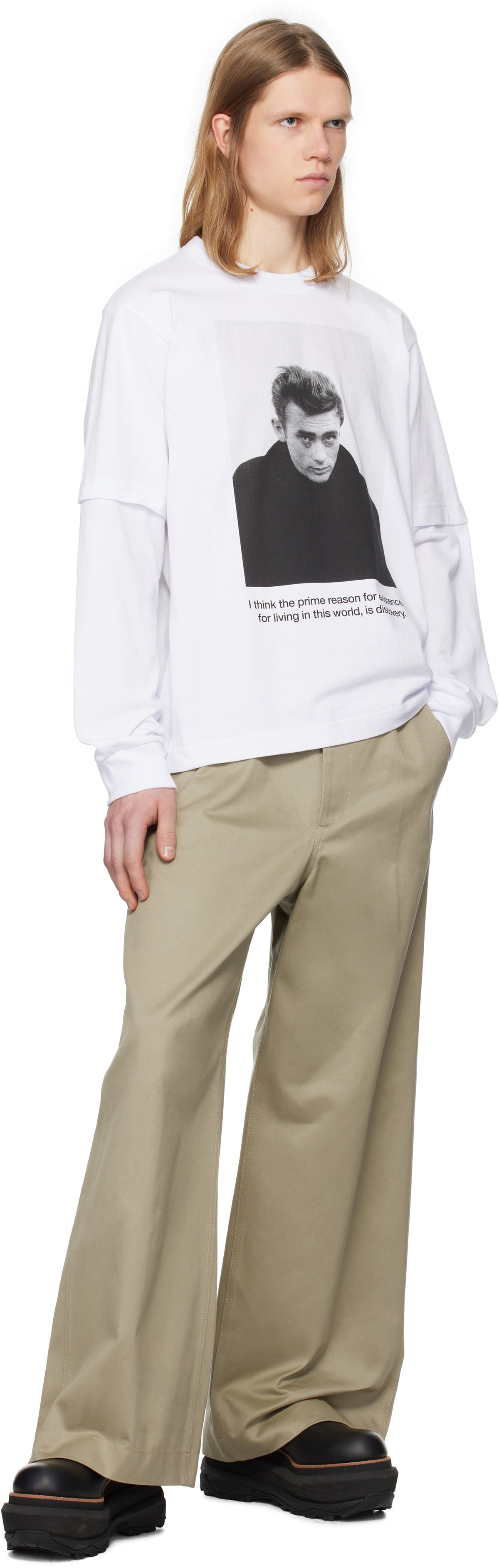 sacai White 'James Dean' L/S T-shirt Sacai