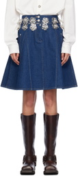 Chopova Lowena Blue Denim Footrope Skirt