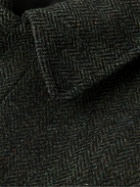 A.P.C. - Pete Herringbone Virgin Wool Coat - Black