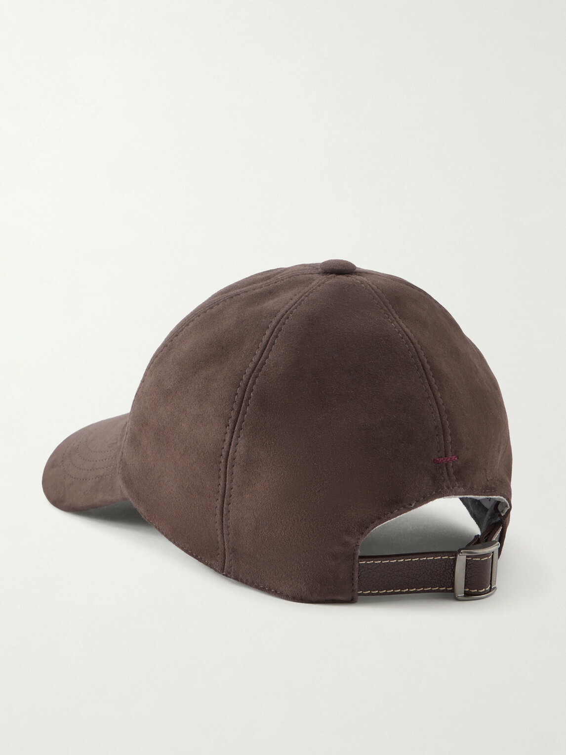 Brunello Cucinelli - Logo-Embroidered Suede Cap - Brown