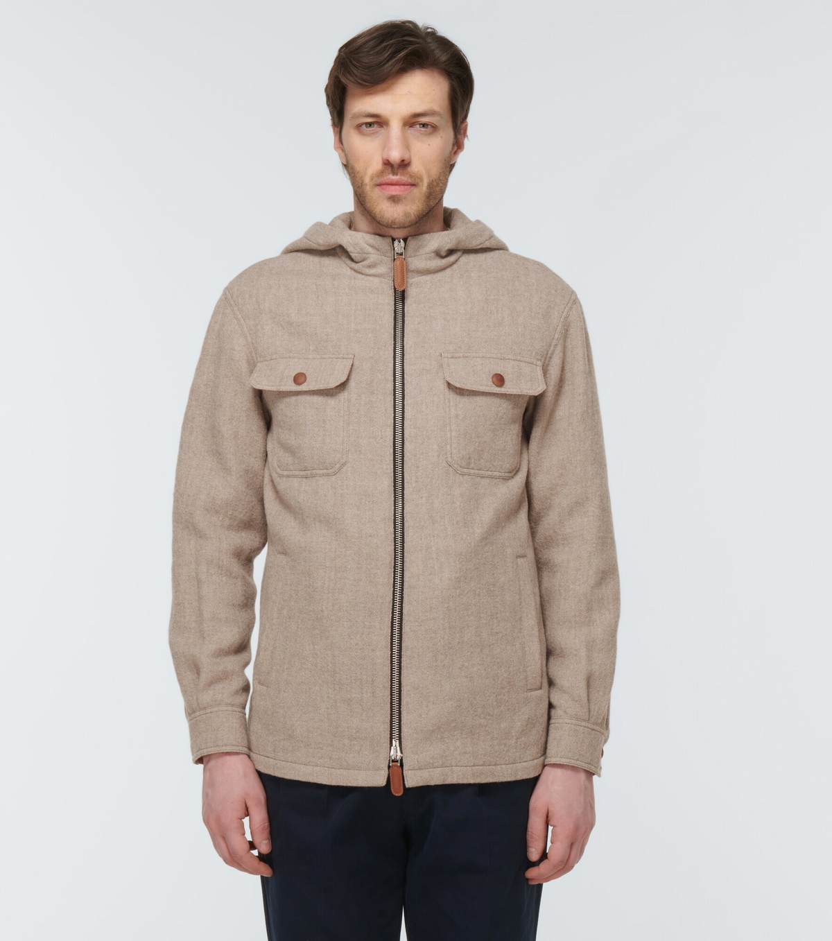 Giorgio Armani - Hooded virgin wool blouson