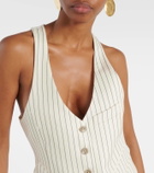 Tom Ford Pinstripe wool and silk-blend vest