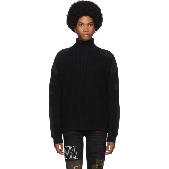 Photo: Amiri Black Military Patch Turtleneck