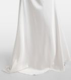 Clio Peppiatt Paloma beaded satin corset gown