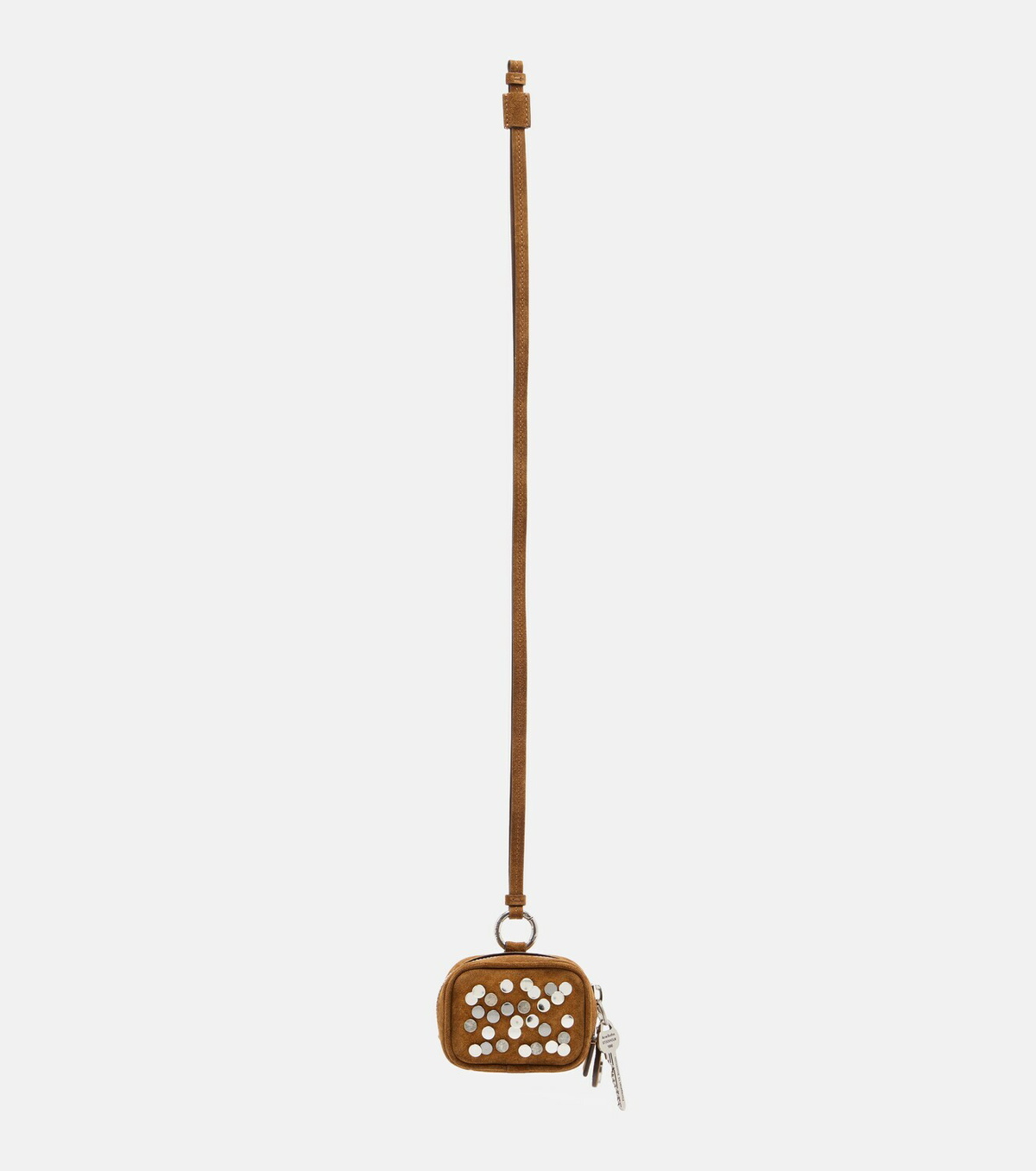 Acne Studios Camero Clip embellished suede AirPods case