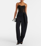 The Attico Floral lace bodysuit
