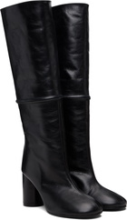 MARIE ADAM-LEENAERDT Black 2-In One Zip Round Tall Boots