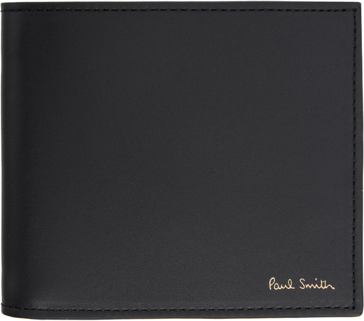 Photo: Paul Smith Black Leather 'Signature Stripe' Interior Billfold Wallet
