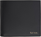 Paul Smith Black Leather 'Signature Stripe' Interior Billfold Wallet