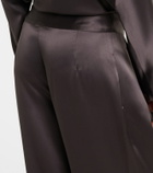 The Sei Silk satin wide-leg pants