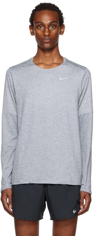 Photo: Nike Gray Dri-FIT Long Sleeve T-Shirt