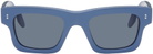 JW Anderson SSENSE Exclusive Blue Rectangle Sunglasses