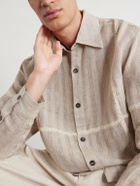 Kartik Research - Rabari Embroidered Linen Shirt - Neutrals