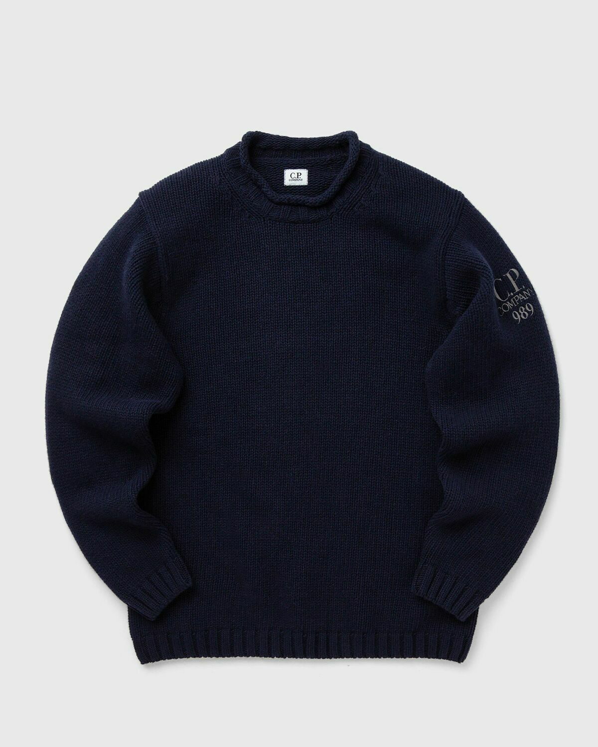 C.P. Company Lambswool Grs Boxy Mock Neck Knit Blue C.P. Company Lambswool Grs Boxy Mock Neck Knit Blue