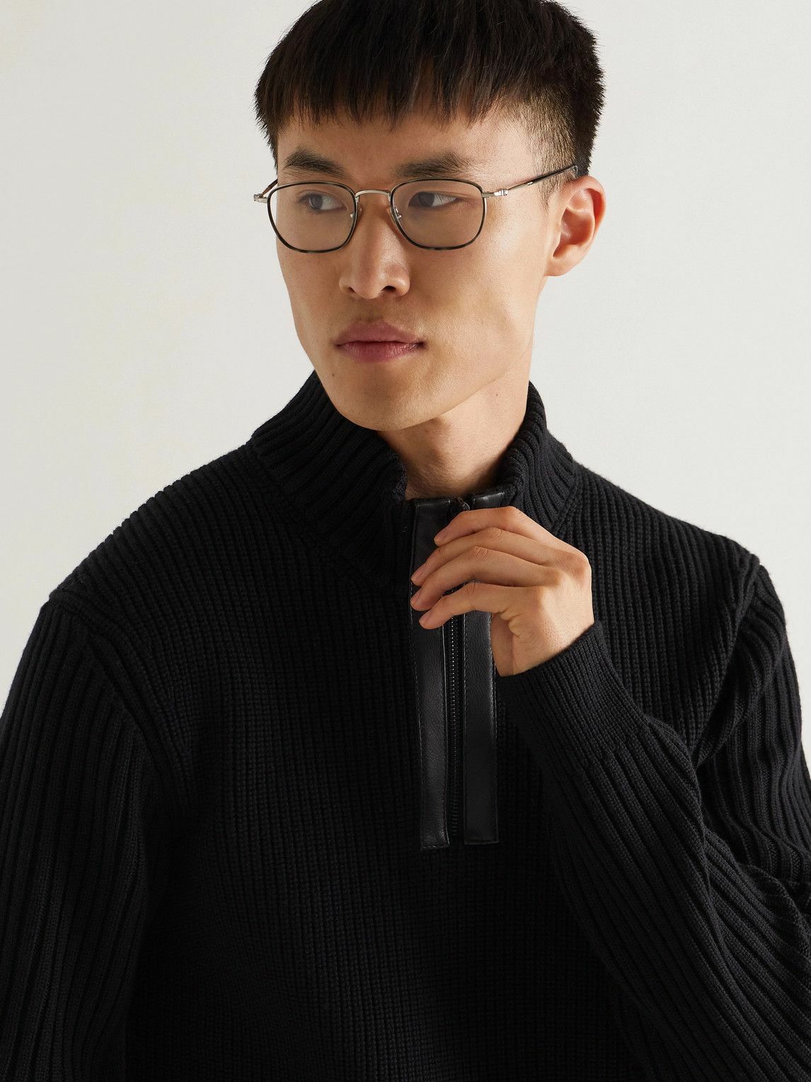 MONTBLANC EYEWEAR - Square-Frame Silver-Tone and Acetate Optical Glasses