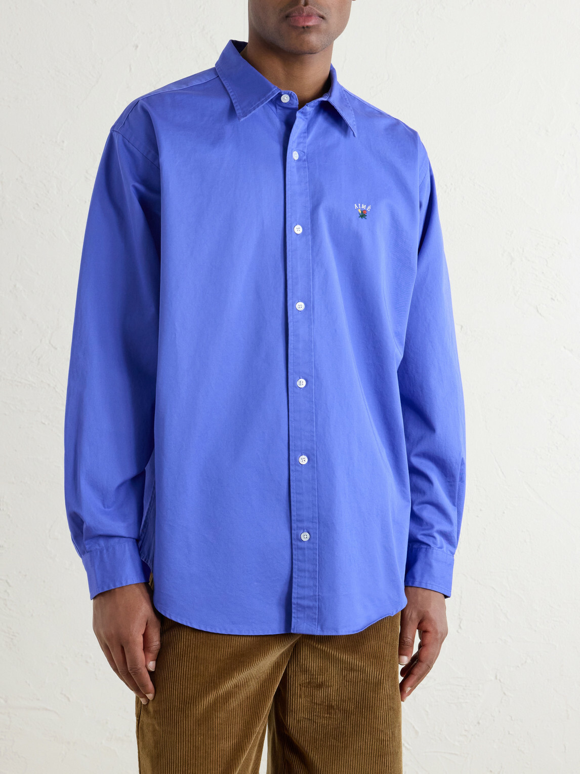 Aimé Leon Dore - Logo-Embroidered Cotton Shirt - Blue