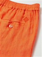 Ralph Lauren Purple label - Dorset Straight-Leg Linen Drawstring Shorts - Orange