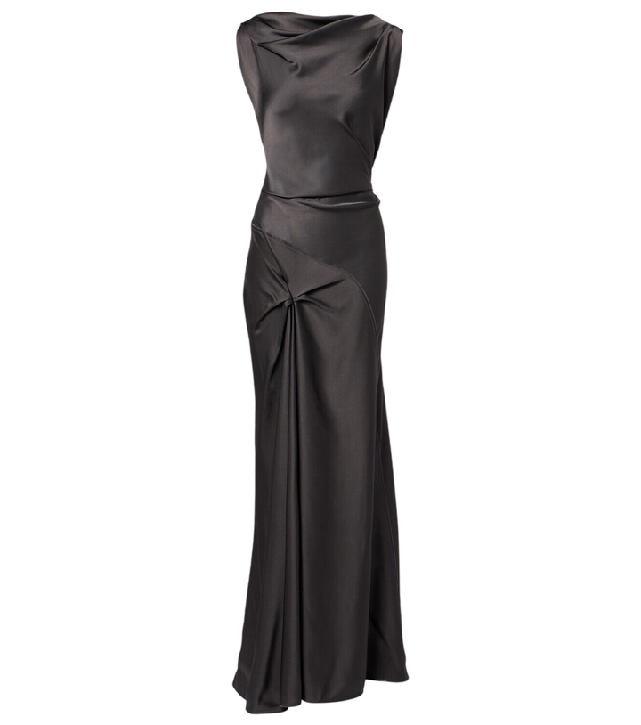 Photo: Victoria Beckham Posy draped gathered crêpe satin gown