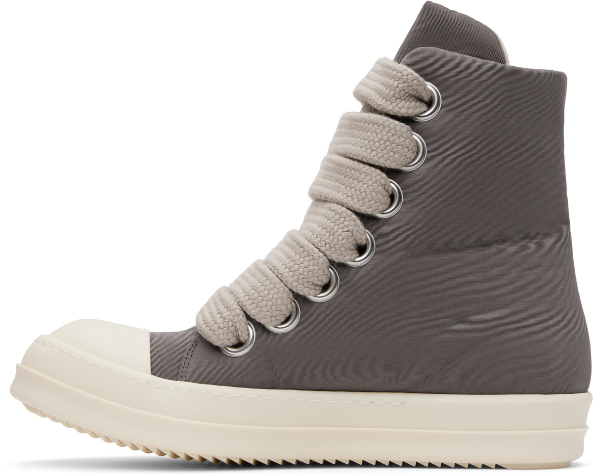 Rick Owens DRKSHDW Gray Hollywood Jumbo Lace Puffer Sneakers Rick
