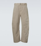 Lemaire Twisted belted cotton twill pants