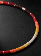 M. Cohen - Mini Rizon Sterling Silver and Cord Beaded Bracelet - Red