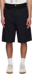 MM6 Maison Margiela Black Raw Edge Cargo Shorts