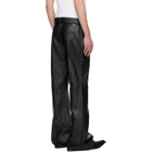 LU'U DAN BRUCE LEE x LỰU ĐẠN Black LỰU Bells Bell Bottom Leather Pants