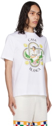 Casablanca White 'Le Joueur' T-Shirt