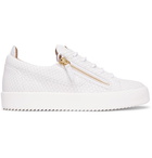 Giuseppe Zanotti - Logoball Snake-Effect Leather Sneakers - Men - White