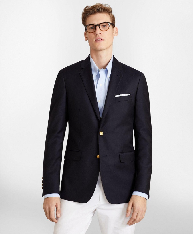 Photo: Brooks Brothers Men's Milano Slim-Fit Two-Button Blazer | Dark Navy