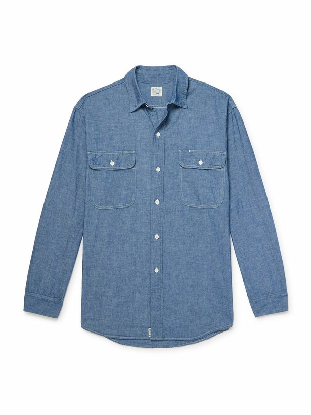 Photo: OrSlow - Cotton-Chambray Shirt - Blue