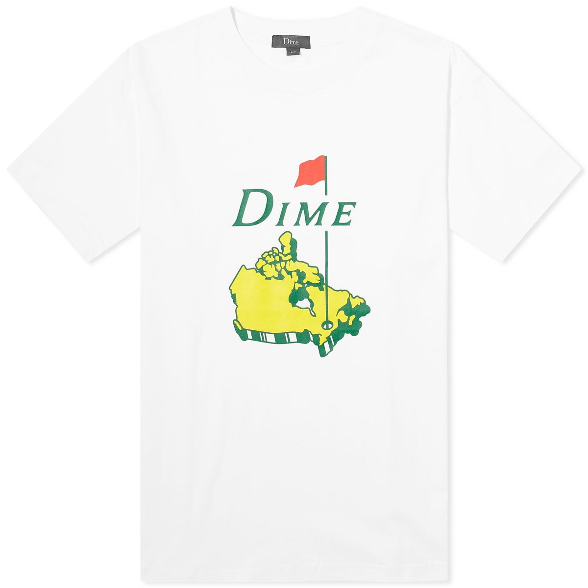 【DIME】Collage T-Shirt Green Dime Men's Masters T-Shirt in White Dime