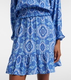 Heidi Klein Mykonos printed smocked minidress