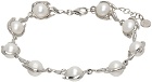 Alan Crocetti SSENSE Exclusive Silver Pearl Spark Bracelet
