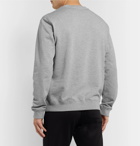 Versace - Logo-Print Mélange Loopback Cotton-Jersey Sweatshirt - Gray