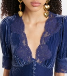 Rixo Simone velvet midi dress