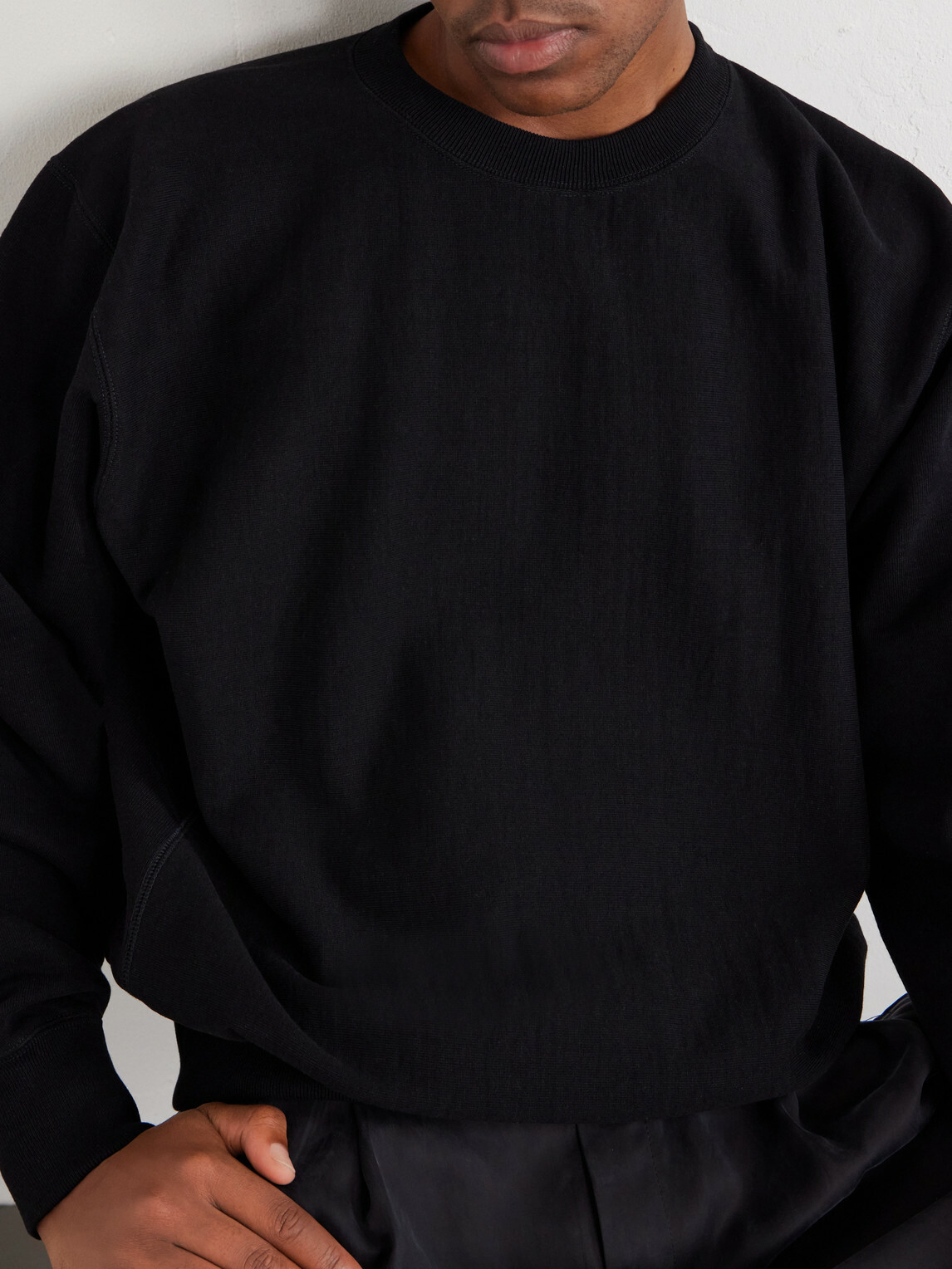 Auralee - Cotton-Jersey Sweatshirt - Black