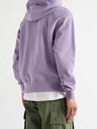 NIKE - Logo-Embroidered Loopback Cotton-Jersey Hoodie - Purple