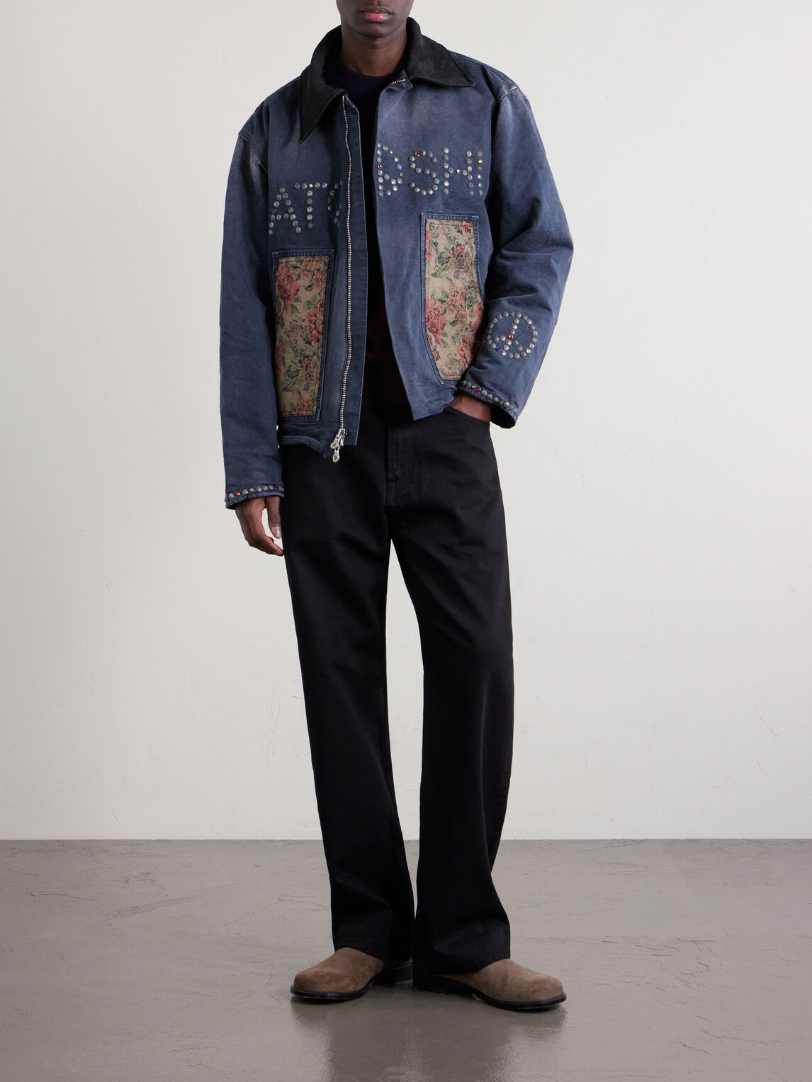 Satoshi Nakamoto - Logo-Embellished Cotton-Canvas Jacket - Blue