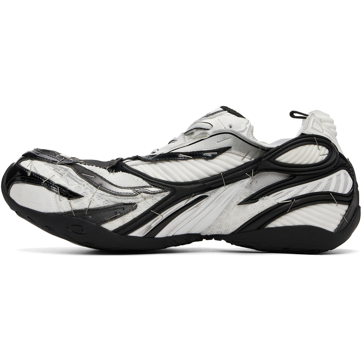 Balenciaga White & Black Soleless Sneakers