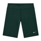 Nike Women's Essential Biker Shorts in Pro Green/White