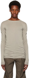 Rick Owens Gray Biker Level Sweater