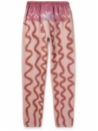 Collina Strada - Tapered Crystal-Embellished Tie-Dyed Cotton-Jersey Sweatpants - Pink